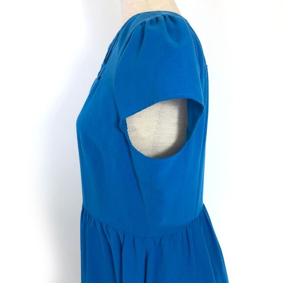 C. Luce Blue Strappy Neck Cap Sleeve Mini Dress - Picture 2 of 5